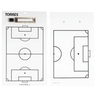 Такт. доска для футб. "TORRES", арт. TR1002S, маркерная, с зажимом, в компл. маркер, белая