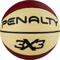 Мяч баскет. PENALTY BOLA BASQUETE 3X3 PRO IX , арт.5113134340-U, р.6, ПУ, бутил. камера, красно-беж.