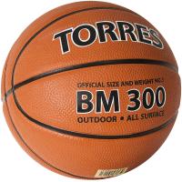 Мяч баск. "TORRES BM300" арт.B02013, р.3, резина, нейлон. корд, бут. камера, темнооранж-черн