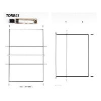 Такт. доска для вол. "TORRES", арт.TR1001V, маркерная, с зажимом, в компл. маркер, белая