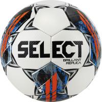 Мяч футб. "SELECT Brillant Replica V22" арт.812622-001, р.5, 32пан., гл.ПВХ, маш.сш, бело-сине-оранж