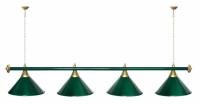 Лампа STARTBILLIARDS 4 пл. металл (плафоны коричневые, штанга коричневая)