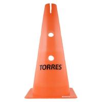Конус трен. "TORRES" арт.TR1010, пластик, высота 38 см, с отв. для штанги TORRES,  оранжевый