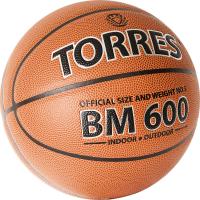 Мяч баск. "TORRES BM600" арт.B32025, р.5, ПУ, нейлон. корд, бут. камера, темнокоричневый-черн