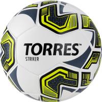 Мяч футб. "TORRES Striker" арт.F321035, р.5, 30 пан.,гл.TPU,2подкл. слой, маш. сш., бело-серо-желтый