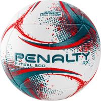 Мяч футзал. PENALTY BOLA FUTSAL RX 500 XXI, арт.5212991920-U, р.4, PU, термосшивка, бел-зел-крас