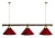 Лампа STARTBILLIARDS 3 пл. RAL (плафоны синие, штанга золотая)