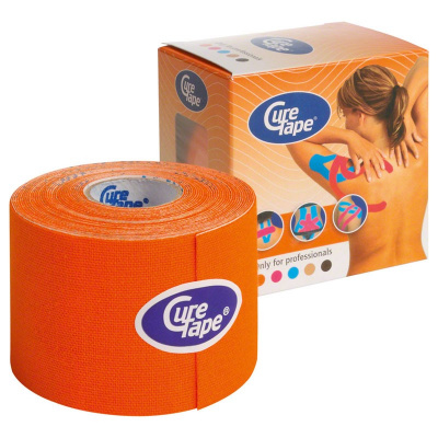 Тейп кинезиологический CureTape Orange, 5 см x 5 м, арт. 160196, оранжевый