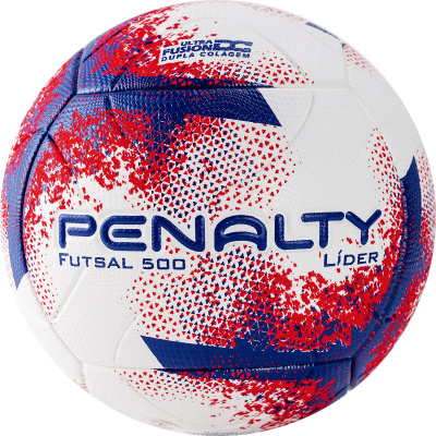 Мяч футзал. PENALTY BOLA FUTSAL LIDER XXI, арт.5213061710-U, р.4, PU, термосшивка, бел-черно-оранж